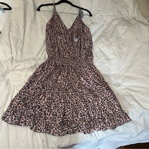 Chic Pink and Black Mini Sundress